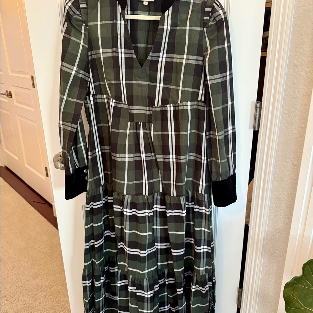 Tuckernuck Green & Black Plaid Maxi Dress